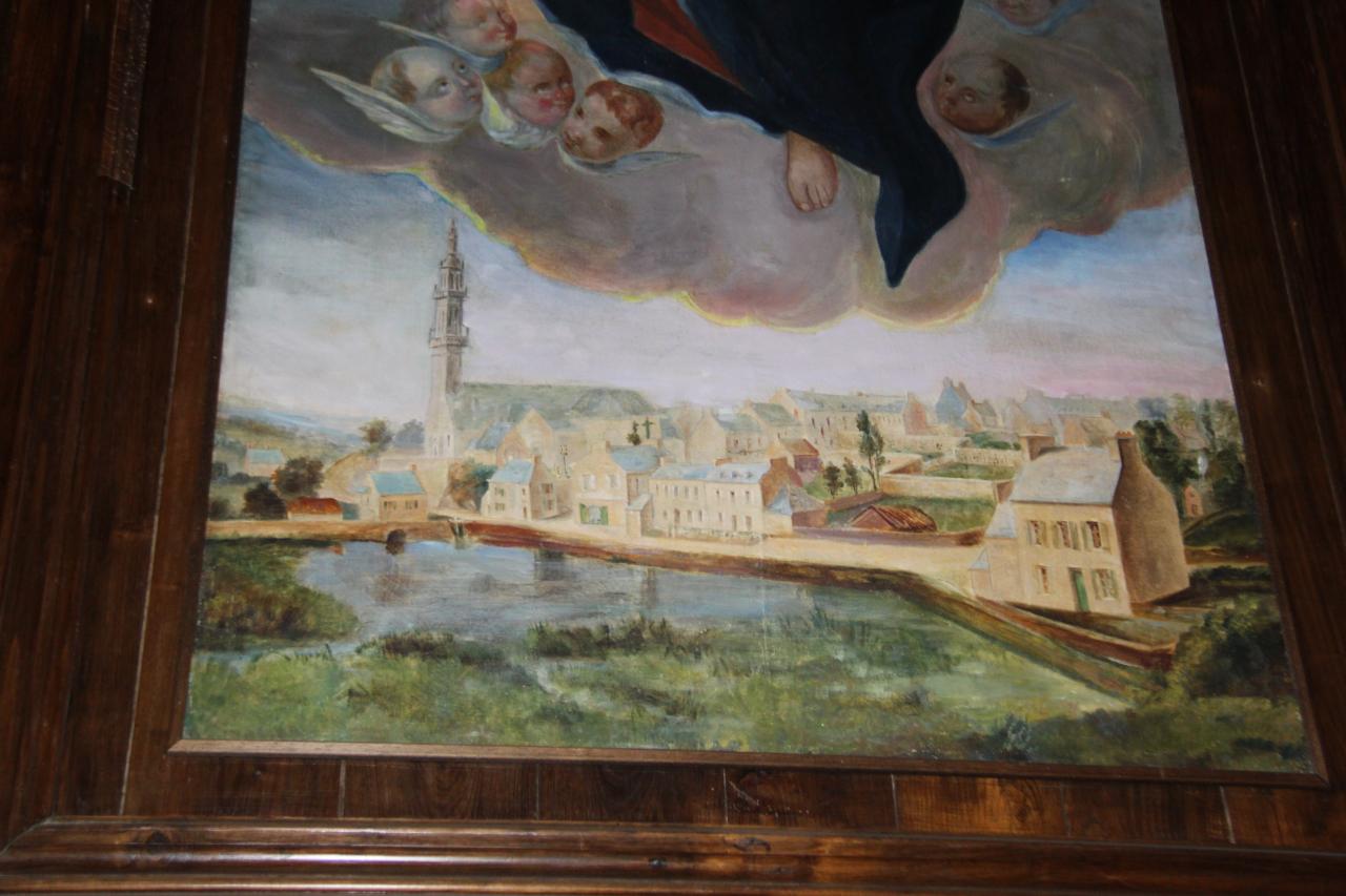 Peinture de Bourg Blanc dans l'église