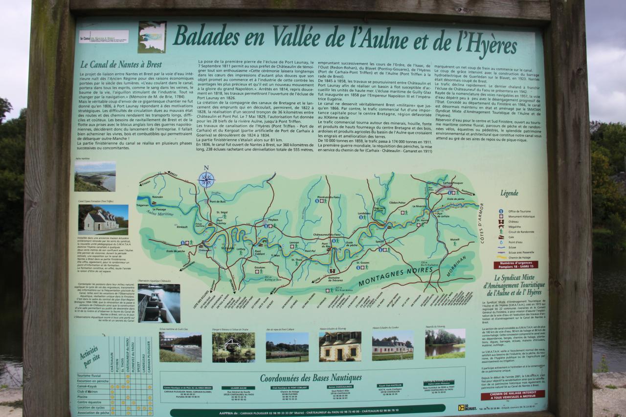 Plan de l'Aulne et du canal